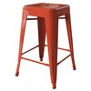 Amerihome Loft Orange 24" Metal Bar Stool, PK4 BS24ORNGSET